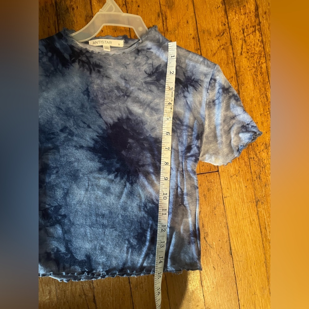Antistar crop top size S tie dye scalloped hem soft grunge - Picture 5 of 5